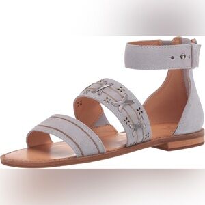 Frye and Co. Grey Sky Suede Ankle Strap Sandals Size 7